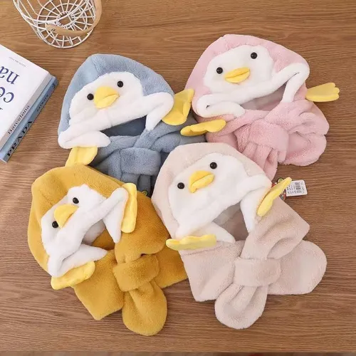 Cute Cartoon Winter Warm Hat Scarf For Baby